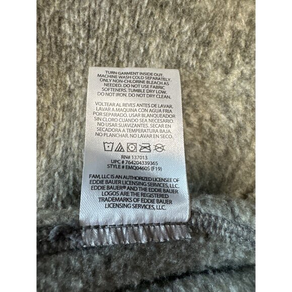 Eddie Bauer Gray 1/4 Zip Pullover Sweater Knit Long Sleeve Men's Size XL - Picture 8 of 9